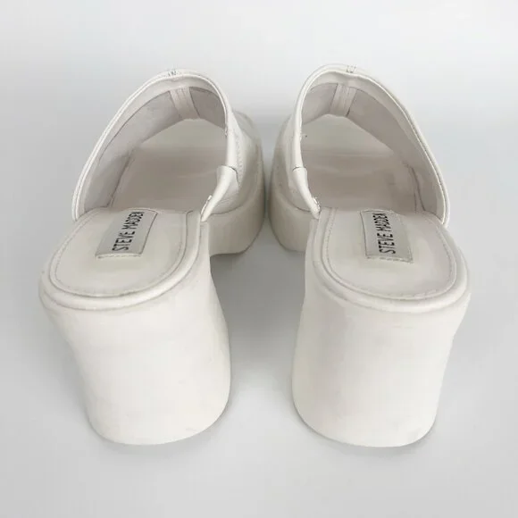 Steve Madden Kane Sandal Leather Platform High Heel Chunky Block 70s 1970s Disco - Picture 9 of 11